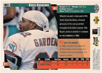 1997 Collector's Choice Miami Dolphins #MI11 Daryl Gardener Back