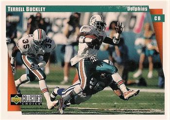 1997 Collector's Choice Miami Dolphins #MI13 Terrell Buckley Front