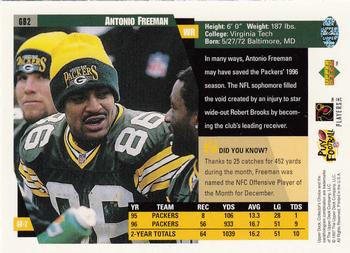 1997 Collector's Choice Green Bay Packers #GB2 Antonio Freeman Back