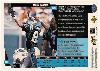 1997 Collector's Choice Carolina Panthers #CA2 Mark Carrier Back