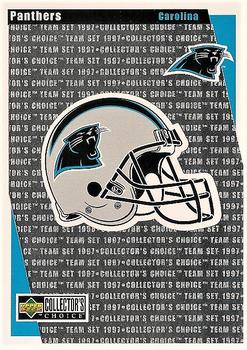 1997 Collector's Choice Carolina Panthers #CA14 Checklist Front