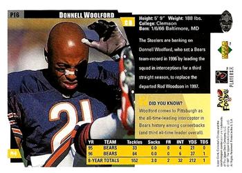1997 Collector's Choice Pittsburgh Steelers #PI6 Donnell Woolford Back
