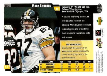1997 Collector's Choice Pittsburgh Steelers #PI13 Mark Bruener Back