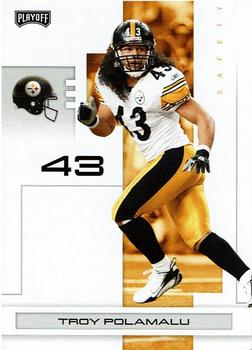 2007 Playoff NFL Playoffs - Pittsburgh Steelers Promos #P-5 Troy Polamalu Front
