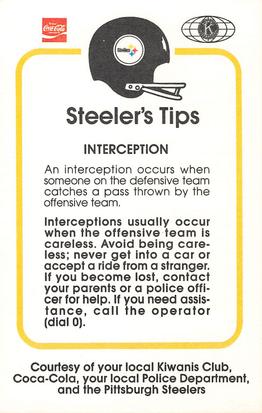 1981 Pittsburgh Steelers Police #NNO Mel Blount Back