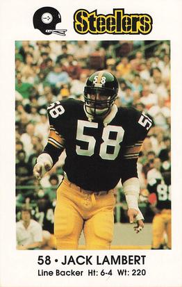 1982 Pittsburgh Steelers Police #NNO Jack Lambert Front
