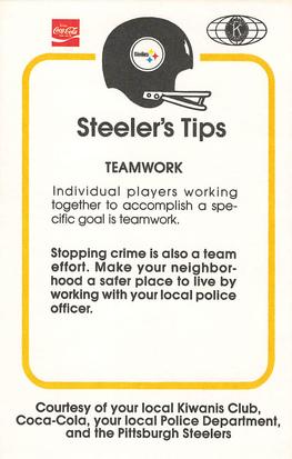 1982 Pittsburgh Steelers Police #NNO Jack Ham Back