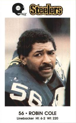 1983 Pittsburgh Steelers Police #NNO Robin Cole Front