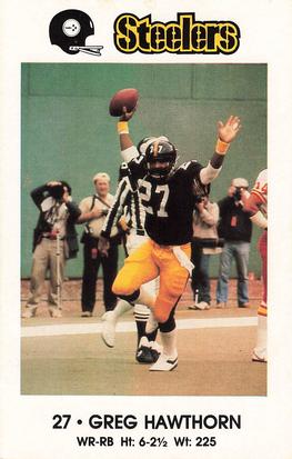 1983 Pittsburgh Steelers Police #NNO Greg Hawthorne Front