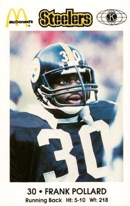 1984 Pittsburgh Steelers Kiwanis McDonalds Police #NNO Frank Pollard Front