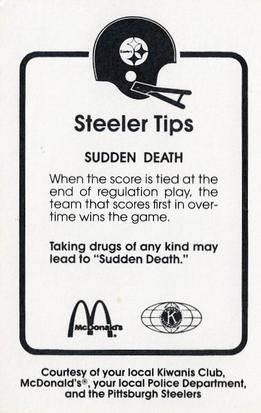 1984 Pittsburgh Steelers Kiwanis McDonalds Police #NNO Walter Abercrombie Back