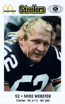 1984 Pittsburgh Steelers Kiwanis McDonalds Police #NNO Mike Webster Front
