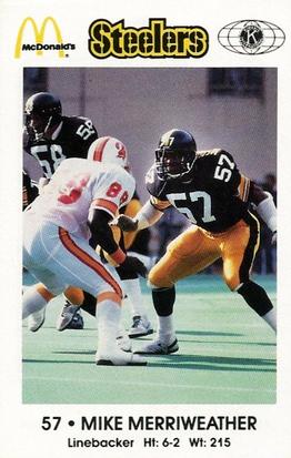 1984 Pittsburgh Steelers Police #NNO Mike Merriweather Front