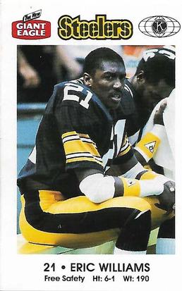 1985 Pittsburgh Steelers Kiwanis Giant Eagle Police #NNO Eric Williams Front