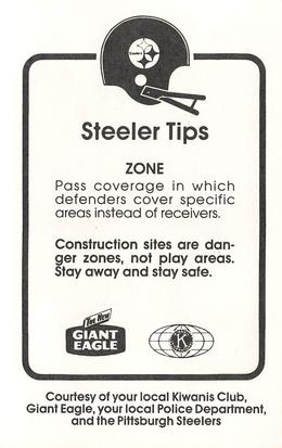 1985 Pittsburgh Steelers Kiwanis Giant Eagle Police #NNO Donnie Shell Back