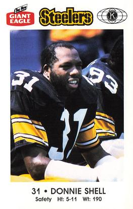 1985 Pittsburgh Steelers Kiwanis Giant Eagle Police #NNO Donnie Shell Front