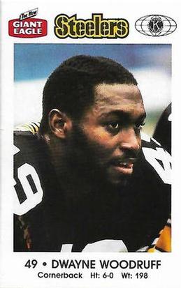 1985 Pittsburgh Steelers Kiwanis Giant Eagle Police #NNO Dwayne Woodruff Front