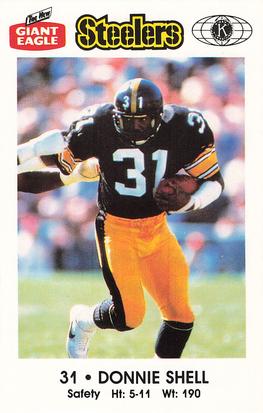 1986 Pittsburgh Steelers Kiwanis Giant Eagle Police #NNO Donnie Shell Front