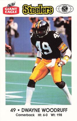 1986 Pittsburgh Steelers Kiwanis Giant Eagle Police #NNO Dwayne Woodruff Front