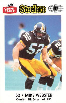 1986 Pittsburgh Steelers Kiwanis Giant Eagle Police #NNO Mike Webster Front