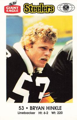 1986 Pittsburgh Steelers Kiwanis Giant Eagle Police #NNO Bryan Hinkle Front