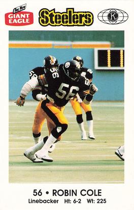 1986 Pittsburgh Steelers Kiwanis Giant Eagle Police #NNO Robin Cole Front