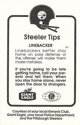 1986 Pittsburgh Steelers Kiwanis Giant Eagle Police #NNO Mike Merriweather Back
