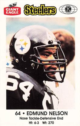 1986 Pittsburgh Steelers Kiwanis Giant Eagle Police #NNO Edmund Nelson Front