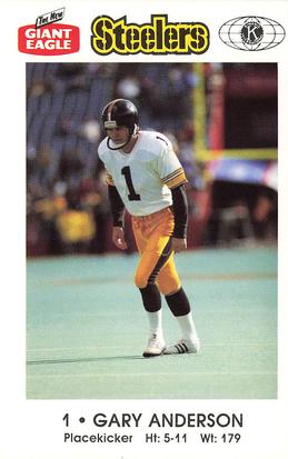 1987 Pittsburgh Steelers Kiwanis Giant Eagle Police #NNO Gary Anderson Front