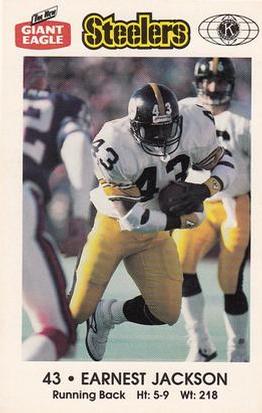 1987 Pittsburgh Steelers Kiwanis Giant Eagle Police #NNO Earnest Jackson Front