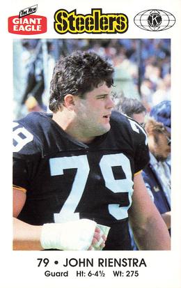 1987 Pittsburgh Steelers Kiwanis Giant Eagle Police #NNO John Rienstra Front