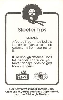 1987 Pittsburgh Steelers Kiwanis Giant Eagle Police #NNO Donnie Shell Back