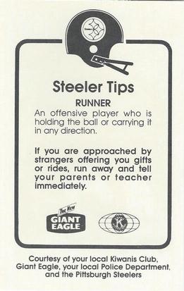 1988 Pittsburgh Steelers Kiwanis Giant Eagle Police #NNO Earnest Jackson Back