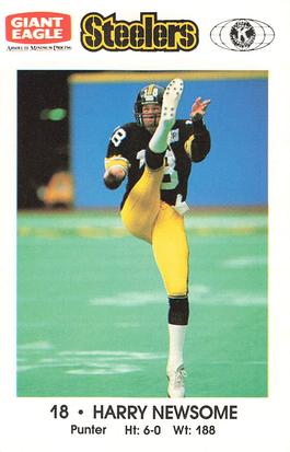 1989 Pittsburgh Steelers Kiwanis Giant Eagle Police #NNO Harry Newsome Front