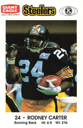 1989 Pittsburgh Steelers Kiwanis Giant Eagle Police #NNO Rodney Carter Front