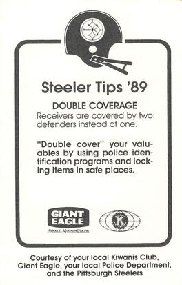 1989 Pittsburgh Steelers Kiwanis Giant Eagle Police #NNO Rod Woodson Back