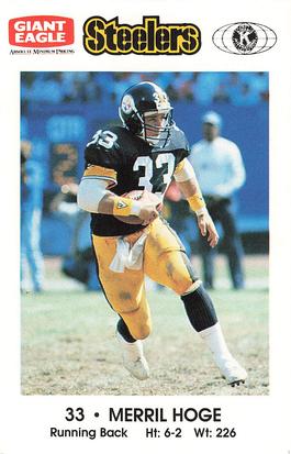 1989 Pittsburgh Steelers Kiwanis Giant Eagle Police #NNO Merril Hoge Front