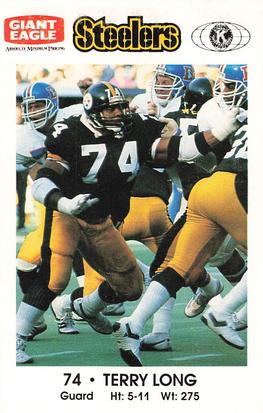 1989 Pittsburgh Steelers Kiwanis Giant Eagle Police #NNO Terry Long Front