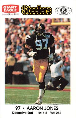 1989 Pittsburgh Steelers Kiwanis Giant Eagle Police #NNO Aaron Jones Front