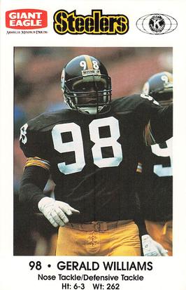 1989 Pittsburgh Steelers Kiwanis Giant Eagle Police #NNO Gerald Williams Front