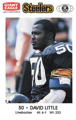 1990 Pittsburgh Steelers Kiwanis Giant Eagle Police #NNO David Little Front