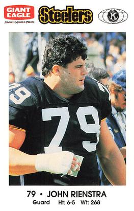 1990 Pittsburgh Steelers Kiwanis Giant Eagle Police #NNO John Rienstra Front