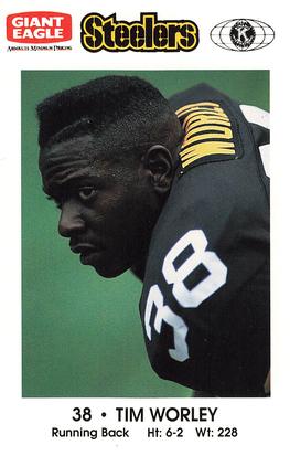 1990 Pittsburgh Steelers Kiwanis Giant Eagle Police #NNO Tim Worley Front