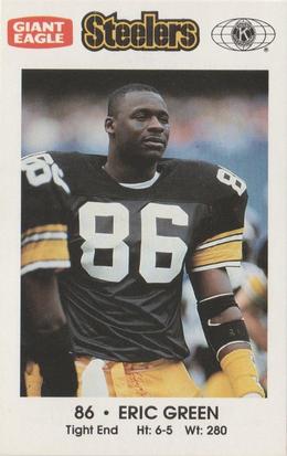 1992 Pittsburgh Steelers Kiwanis Giant Eagle Police #NNO Eric Green Front
