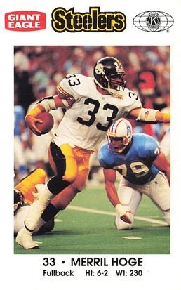 1993 Pittsburgh Steelers Police #NNO Merril Hoge Front