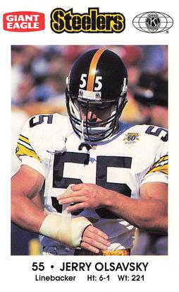 1993 Pittsburgh Steelers Police #NNO Jerry Olsavsky Front