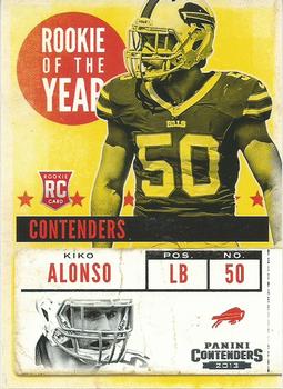 2013 Panini Contenders - Rookie of the Year Contenders #18 Kiko Alonso Front