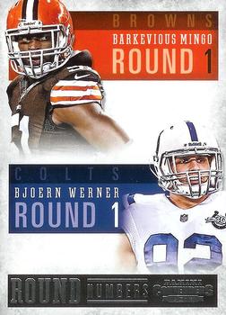2013 Panini Contenders - Round Numbers #2 Barkevious Mingo / Bjoern Werner Front