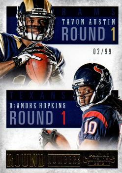2013 Panini Contenders - Round Numbers Gold #3 Tavon Austin / DeAndre Hopkins Front