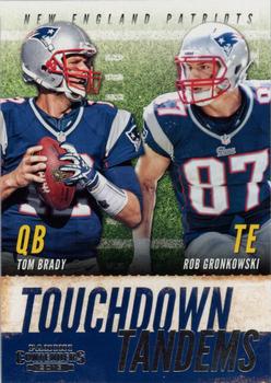 2013 Panini Contenders - Touchdown Tandems #4 Tom Brady / Rob Gronkowski Front